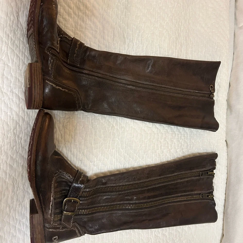 Women’s Bed Stu - Size 9 Brown Leather Boots - Tall with adjustable calf width - Picture 10 of 16